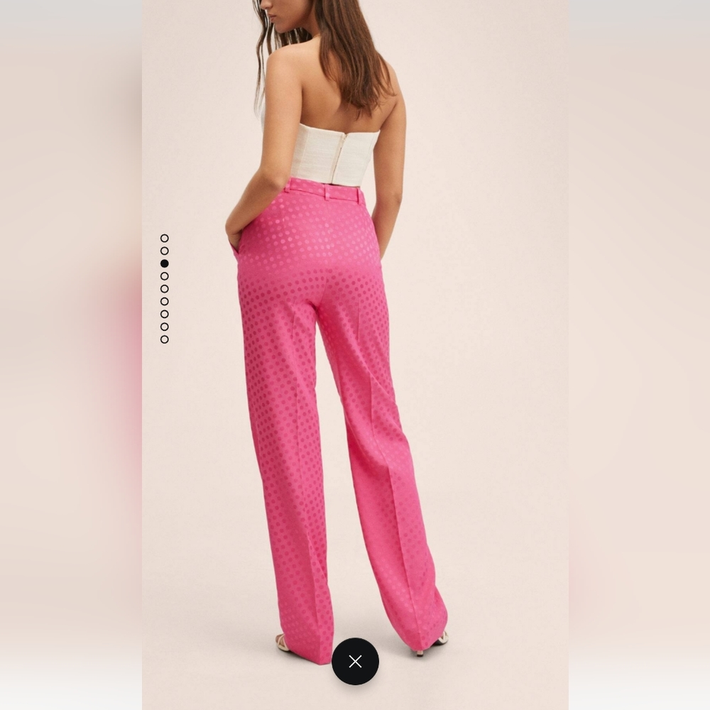 Mango Pink polka dot trouser